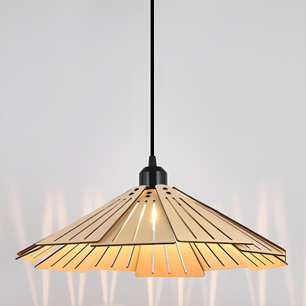Elara Haus Slotted Cone Pendant Light