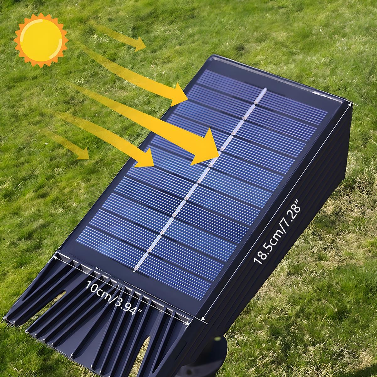 Waterproof LED Solar Multi-zoom Spot Light Landscape Lighting 6