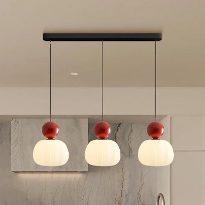 Elara Haus Two Tier Gourd Glass Pendant Lamp