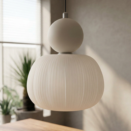 Elara Haus Two Tier Gourd Glass Pendant Lamp