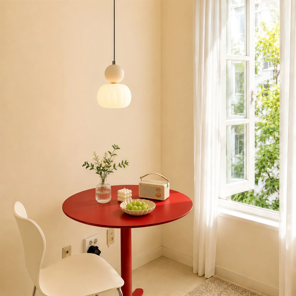 Elara Haus Two Tier Gourd Glass Pendant Lamp