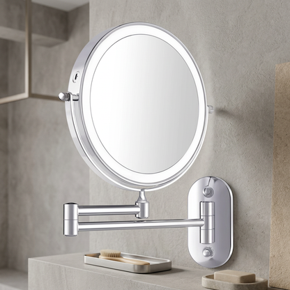 Elara Haus Vanity Mirror with Lights - Chrome Finish LED Makeup Mirror