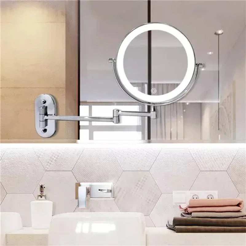 Elara Haus Vanity Mirror with Lights - Chrome Finish LED Makeup Mirror