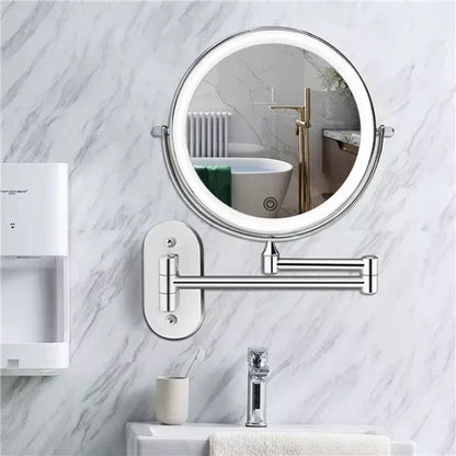 Elara Haus Vanity Mirror with Lights - Chrome Finish LED Makeup Mirror