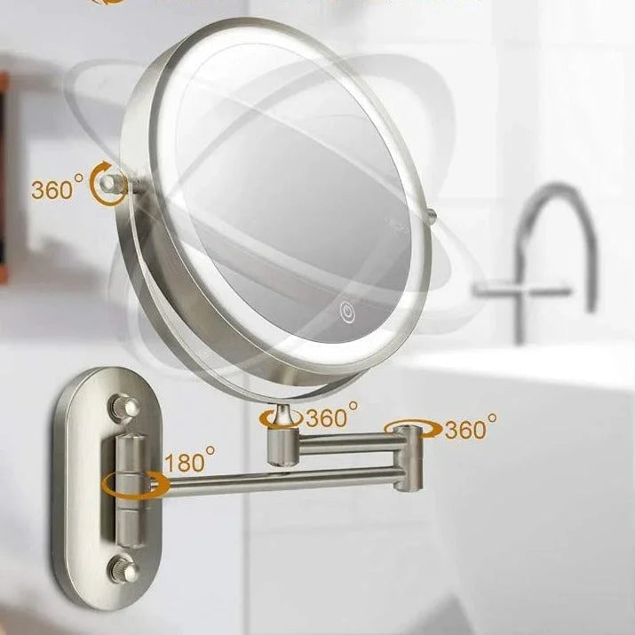 Elara Haus Vanity Mirror with Lights - Chrome Finish LED Makeup Mirror