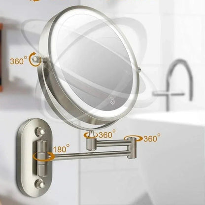 Elara Haus Vanity Mirror with Lights - Chrome Finish LED Makeup Mirror