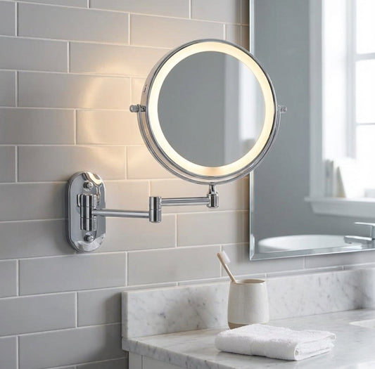 Elara Haus Vanity Mirror with Lights - Chrome Finish LED Makeup Mirror