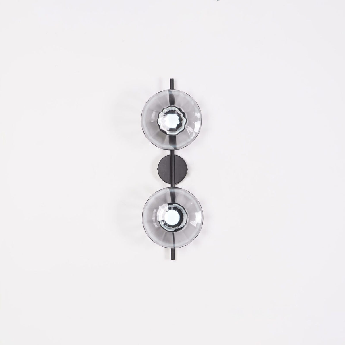 Elara Haus Vertical Dual-Light with Rippled Glass Shades