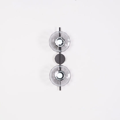 Elara Haus Vertical Dual-Light with Rippled Glass Shades