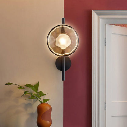 Elara Haus Vertical Dual-Light with Rippled Glass Shades