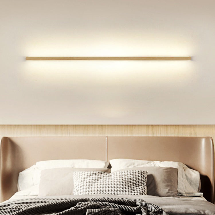 Japanese Simple Solid Wood Strip LED Wall Sconce Lamp 1