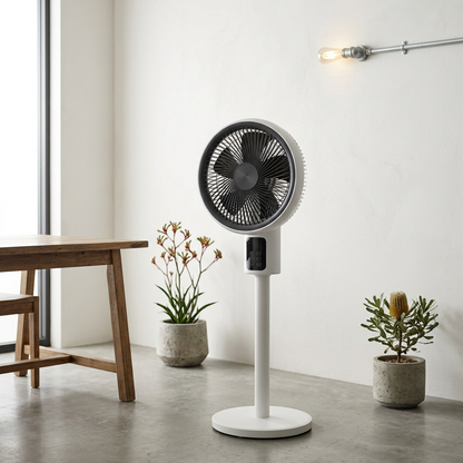 Elara Haus 2-in-1 Convertible Pedestal and Desk Air Circulator Fan with Remote Control