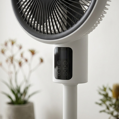 Elara Haus 2-in-1 Convertible Pedestal and Desk Air Circulator Fan with Remote Control