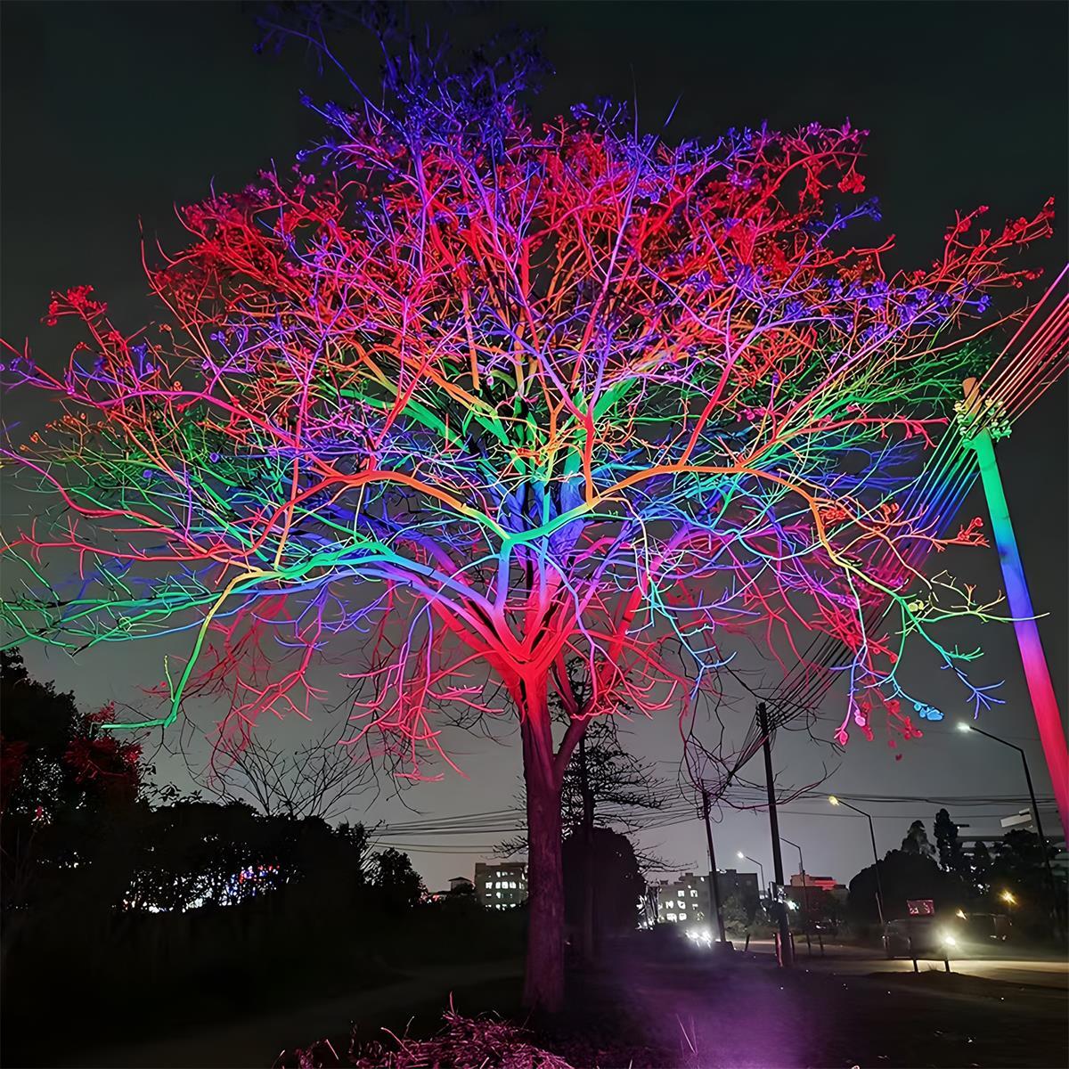Flyachilles Outdoor Waterproof RGB LED Spot Light Landscape Tree Lighting Multi-purpose 2